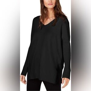 French Connection Baby soft Rib Sleeve V-Neck Sweater